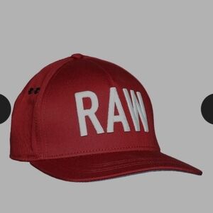 G-STAR RAW MEN'S SIX PANEL LOGO EMBROIDERED HAT NEW ONE SIZE